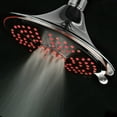 DreamSpa UltraLuxury 5Setting Rainfall LED Shower Head with 3Color Temperature Sensor, Chrome