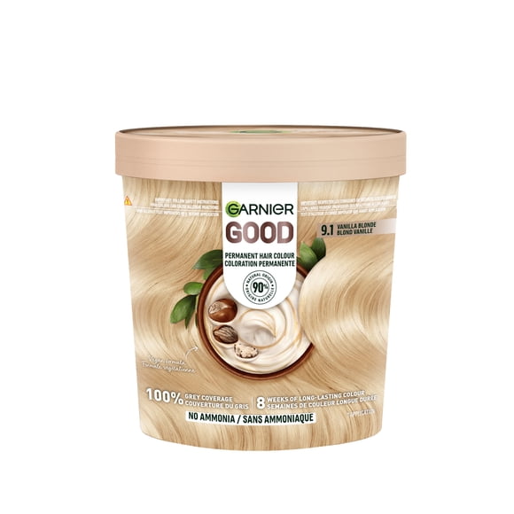 Garnier Good, Permanent Hair Dye, 100% Grey Coverage, No Ammonia, 1 Unit