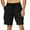 Black, variant on Quinlirra mens shorts cotton Men's Casual Solid Color Casual Drawstring Pockets Elastic Sports Shorts