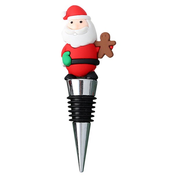 Tapón Sellado para Botella Accesorios Reutilizables Bar Navidad Papá Noel PVC El