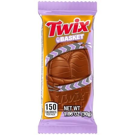 TWIX Basket Chocolate Caramel Cookie Easter Candy Bar - 1.06 oz