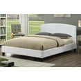 thumbnail image 1 of Cordell White Leatherette Platform Bed, 1 of 1