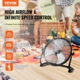 thumbnail image 2 of VEVOR Cordless Fan 16 in, Portable Quiet Personal Fan for Home or Office, 360 Degree Manual Pivoting Head, Stepless Speed Regulation High Velocity Cordless Fan, Heavy Duty Metal Industrial Floor Fans, 2 of 9