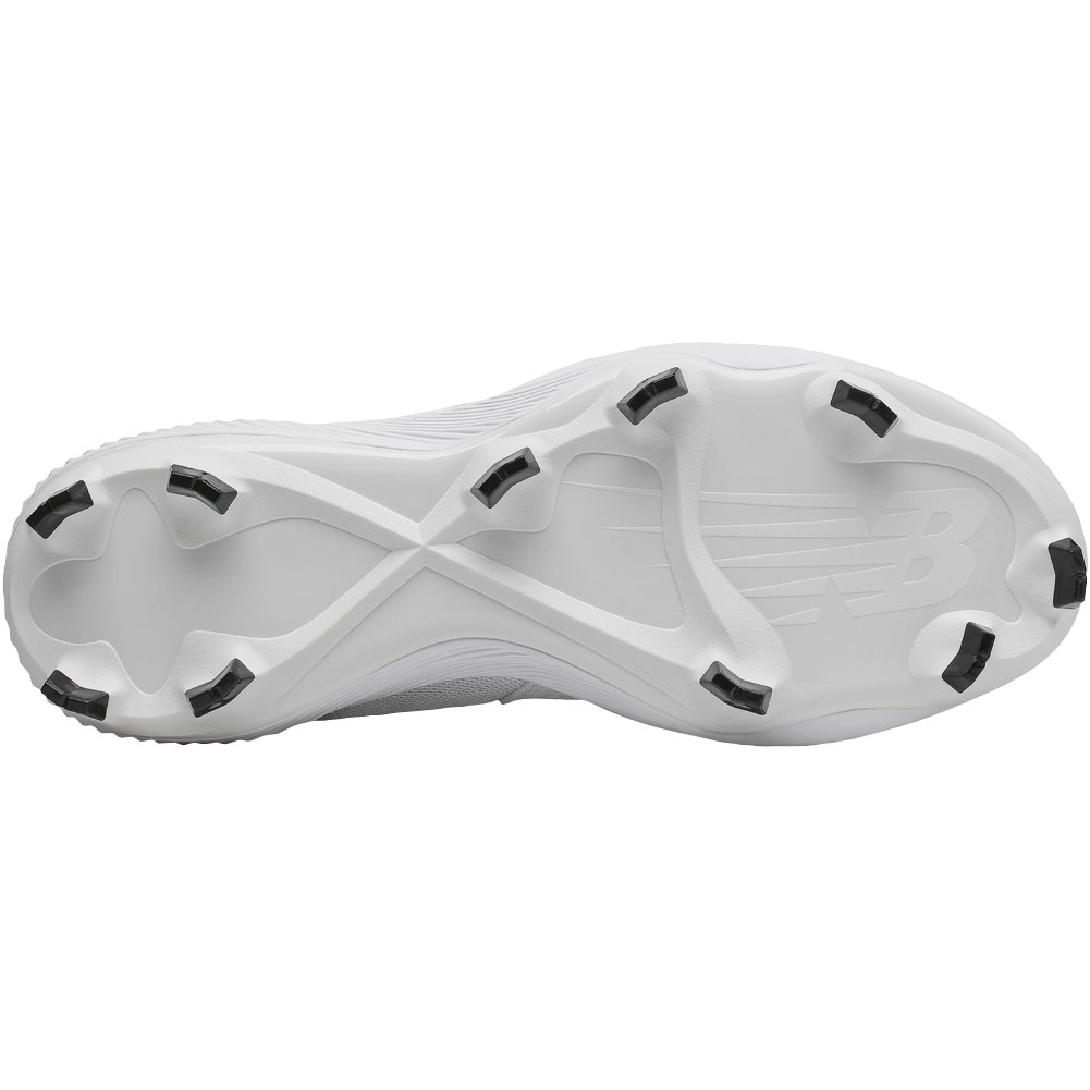 New Balance 4040V6 Men's Low Molded Baseball Cleats White/Black photo 3