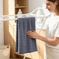 thumbnail image 4 of HOZVOMI Striped Corals Fleece Towel for Face Washing Bathing Drying Hair Soft Absorbent Comfortable Design Ideal for Everyday Use, 4 of 6