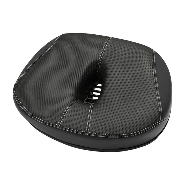 Asiento de bicicleta de gran tamaño sin nariz perfecl sillín de bicicleta ancho para bicicletas eléctricas cojín de asiento de bicicleta estática ajuste negro