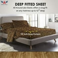 thumbnail image 3 of 6-PC Pure Giza Cotton Split King Size, Leopard Print Color Bedsheet Set - 600-Thread-Count, 12-inch deep pockets 7-PC [1 flat sheet, 2 fitted sheets, 2 pillowcases], 3 of 7