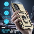 thumbnail image 5 of Dteck for Samsung Galaxy A17 5G / A26 5G Case with Camera Cover Sliding + Screen Protector + Finger Ring Holder Kickstand, Shockproof Full Body Protective Phone Cover,Gold, 5 of 7