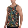 thumbnail image 2 of Gaeub Berries and Flowers Men's Athletic Tank Top, Workout Sleeveless Shirts, Running Tank Tops for Gym, Running, Training - 3X-Large, 2 of 9