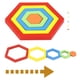 thumbnail image 4 of Gwong Juguete Color de arco iris de madera Geometría Jigsaw Puzzle Tablero Forma Cognición Educación Juguete Gwong 30003448, 4 of 7