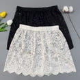 thumbnail image 6 of Hzzsbu False Layers Flexible Extenders Underskirt Adjustable Mini Skirt Shirt Hem Women Slips Lace Shirt(XL), 6 of 7
