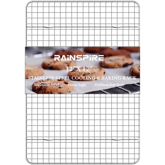 Rainspire Rejilla De Enfriamiento De Acero Inoxidable Rejillas De Enfriamiento Resistentes Para Cocinar Y Hornear Rejilla De Alambre Segura Para Cocinar Rejilla Para Hornear Para Cocinar En Horno Se A