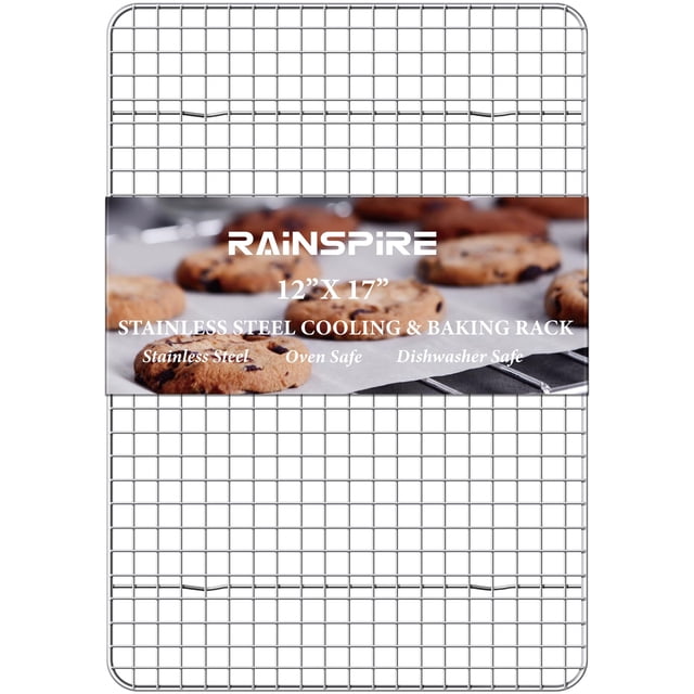 Rainspire Rejilla De Enfriamiento De Acero Inoxidable Rejillas De Enfriamiento Resistentes Para Cocinar Y Hornear Rejilla De Alambre Segura Para Cocinar Rejilla Para Hornear Para Cocinar En Horno Se A
