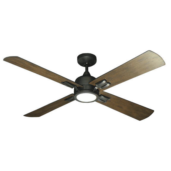 Captiva 52 in. Oil Rubbed Bronze Ceiling Fan and LED Light with Remote Control
