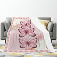 thumbnail image 2 of Butterfly Blanket Soft Warm Throw Blanket for Kids Adults Gift,Lightweight Cozy Luxury Flannel Blankets for Couch Bed Sofa 60"x50", 2 of 6