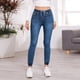 thumbnail image 2 of Pantalones Vaqueros de Bolsillo Con Cremallera Y Vendaje Con Agujeros Para Mujer, Pantalones Vaqueros Informales Acampanados de Pierna Ancha Odeerbi ODB-6, 2 of 8