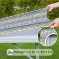 thumbnail image 6 of Pioneer Flower Floral Print Pattern Square Fitted Tablecloth with Elastic Edge,Square Table Cover,Washable Elastic Table Cover for Home Kitchen Party Decor 34"x34", 6 of 6