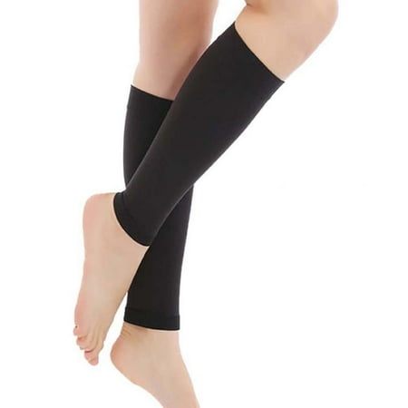 

1Pair Women Secondary Leg Protector Thin Leg Pants Varicose Pressure Socks Sports Dance Legwarmers Black Oversize