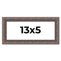 13x5 IN Frame Silver Real Wood Picture Frame Width 1.25 Inches | Interior Frame Depth 0.5 Inches |