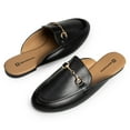 thumbnail image 4 of Alpine Swiss Erin Womens Flat Mules Loafers Round Toe Blackless Slide on Shoes, 4 of 7
