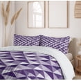 thumbnail image 5 of Ambesonne Abstract Duvet Cover Set, Monochrome Style Triangles, 2-Calking, Quartz Purple Grey, 5 of 5