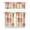 White-63, variant on Vibrant Peach Lover Kitchen Curtains Set, Abstract Summer Fruit Print Tier and Valance, Cute Kawaii Cartoon Design with Sweet Tropical Pattern for Kitchen or Office Decor