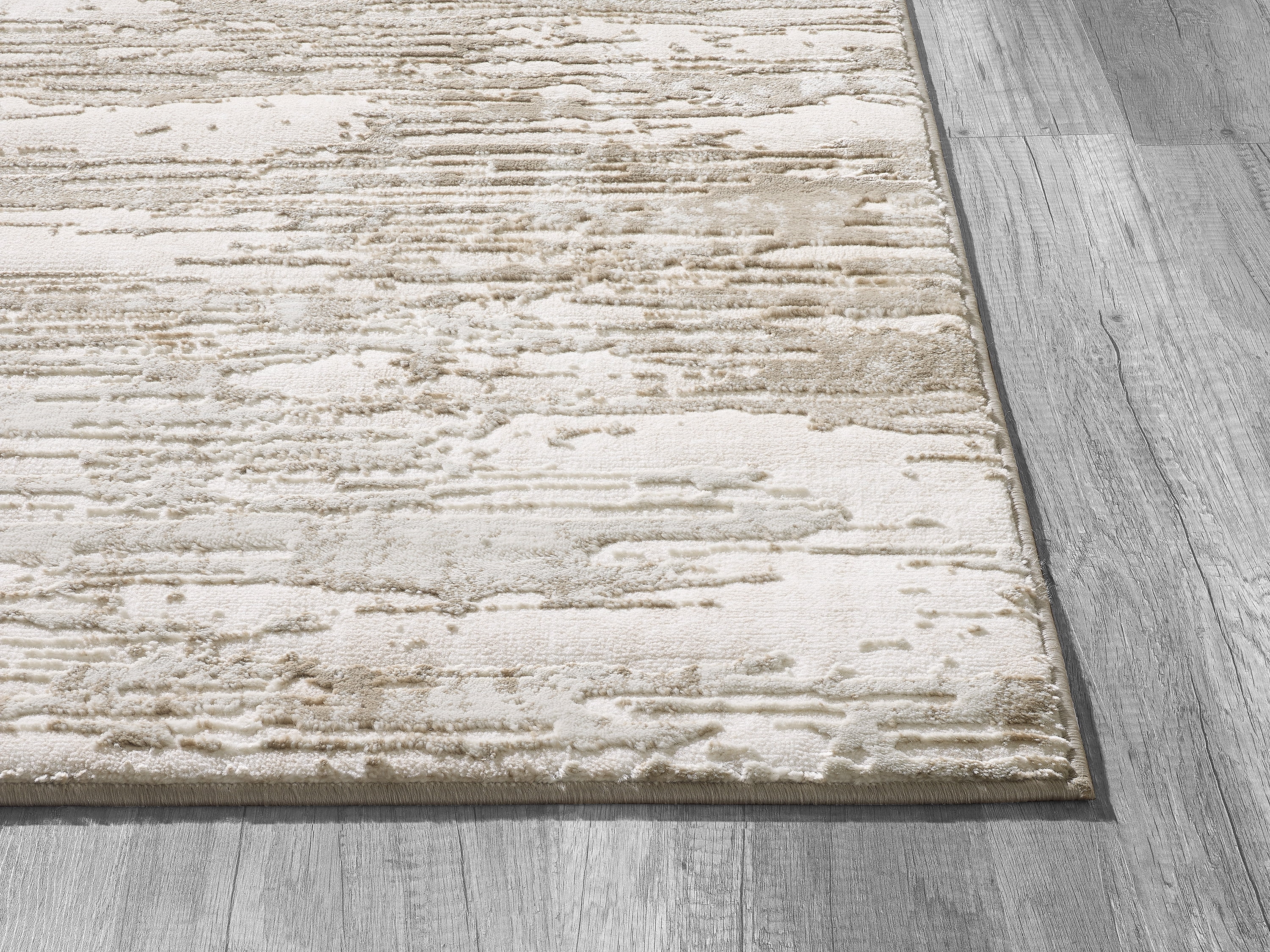Better Homes & Gardens High Low Modern Ivory Abstract Area Rug,&nbsp;8' x 10'