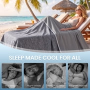 LAGRATY Cooling Blanket, Cool Summer Blanket for Hot Sleepers, Throw Blanket, Soft Comfy Lightweight Blankets for All Seasons, Best Gift Idea(Grey, 50×70in)