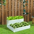 thumbnail image 2 of LuxenHome 2-Tier Rectangular Galvanized Steel Raised Garden Bed, 2 of 10