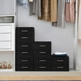 thumbnail image 2 of Stackable Storage Drawers Narrow Closet Organizers and Storage Fabric Black 2, 2 of 17