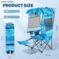 thumbnail image 4 of Slsy Camping Chair with Canopy&Footrest,Folding Camping Canopy Chair with Cooler Bag and Cup Holder,Outddor Portable Ergonomic Beach Chair for Adults Camping,Tailgates,Fishing, 4 of 9