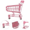thumbnail image 3 of Milisten 1PC Mini Shopping Cart Trolly Desktop Storage Basket Holder Photo Props - Size S (Wheel Color Random), 3 of 5