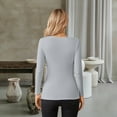 thumbnail image 6 of VICHVVY Fall Clothes Womens Crewneck Ribbed Long Sleeve Shirts Slim Fitted Tee Casual Basic Tshirt Top, 6 of 7
