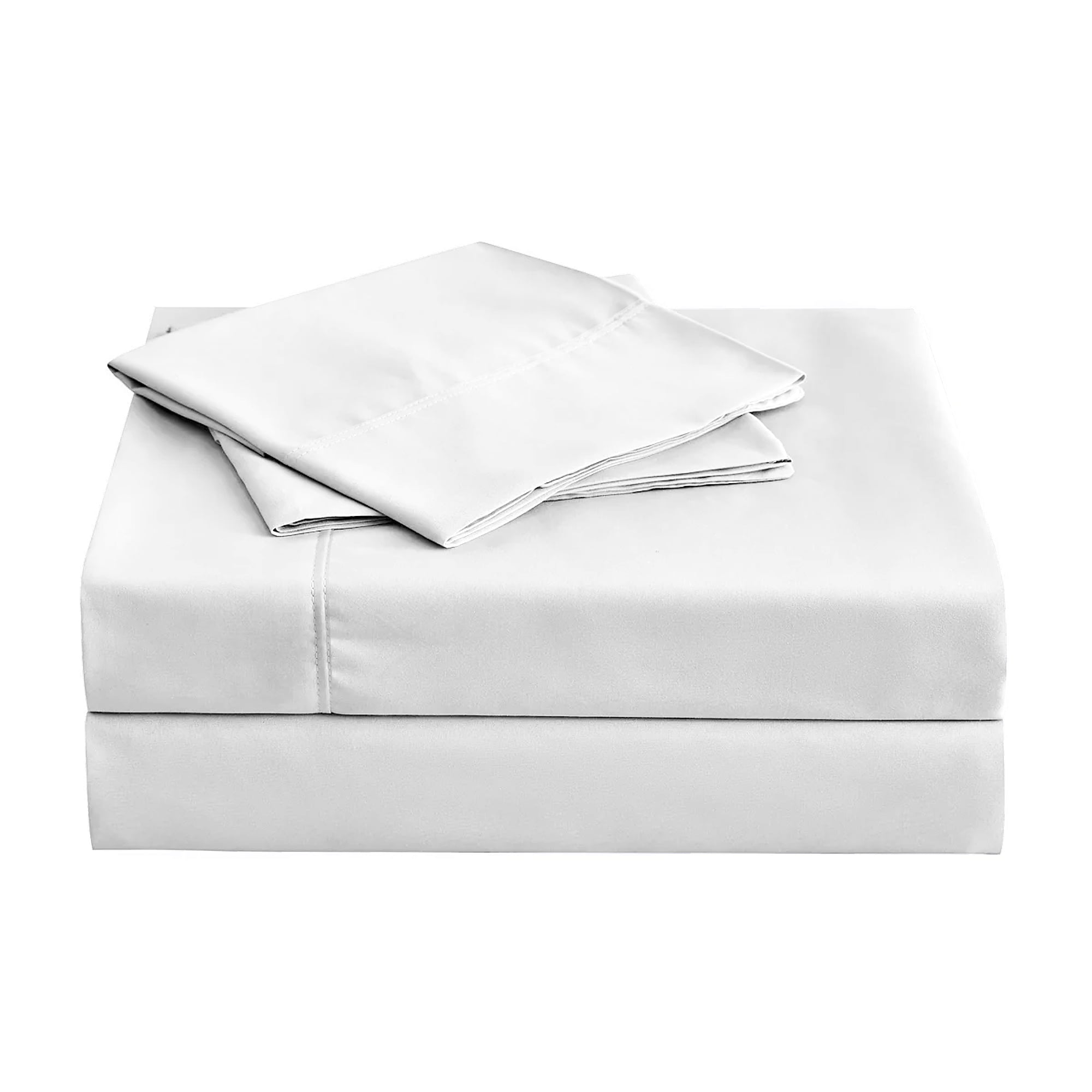 Color Sense 1200 Thread Count Luxury Cotton Blend Wrinkle Resistant Sheet Set King White