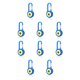 thumbnail image 3 of Linterna llavero Advancent luz mosquetón colgante potente herramienta de iluminación Azul 10Conjunto, 3 of 6