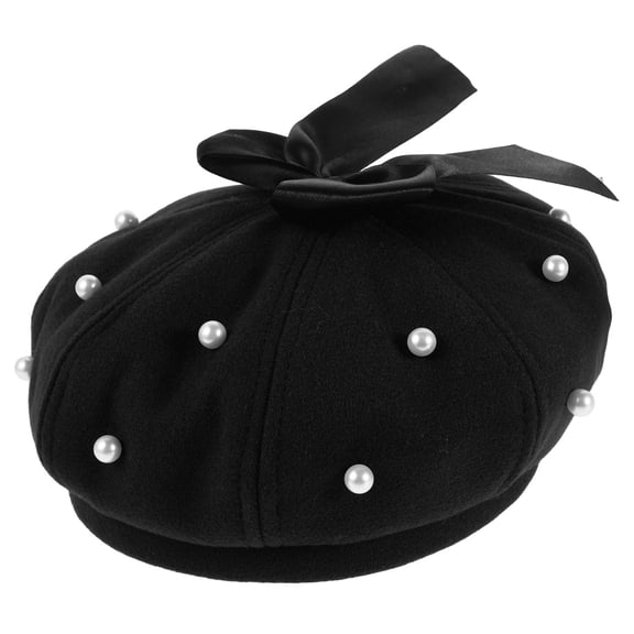 MERRYHAPY Elegant Black Beret Hat Soft Comfortable Wool Blend French Style Fashion Accessory for Women