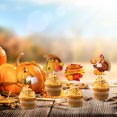 thumbnail image 5 of Thanksgiving Cupcake Toppers Pumpkin Maple Topper Fall Themed Turkey Cake Picks Autumn Cake Decorations for Thanksgiving Day, 5 of 5