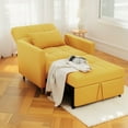 thumbnail image 1 of YODOLLA 3 in 1 Sleeper Sofa Chair with Extra Pillow and Multi-Functional Fold Out Chair Bed in Yellow, 1 of 8