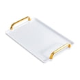 thumbnail image 1 of Rongfmy Serving Tray with Handle Storage Organizer Coffee Table Tea Tray Vanity Tray white medium, 1 of 9