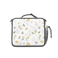 thumbnail image 3 of Pioneer Flower Floral Print Pattern Insulated Lunch Bag with Shoulder Strap and Bottle Holder,Bento School Lunch Bag Box,11x9.5x3.5 Inches, 3 of 5