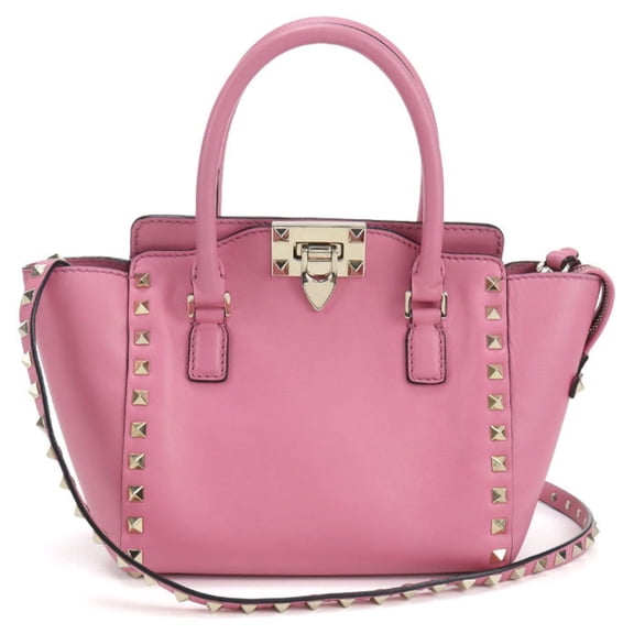Pre-Owned Valentino 2-Way Rockstud Handbag, Women's, Pink
