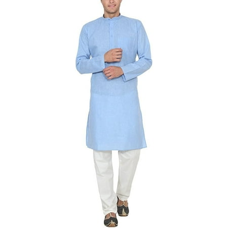 

Royal Men s Cotton Kurta Pyjama Set (ROYAL_203_Blue_Large)