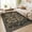 Dark Gray, variant on HIWEAVER Dark Gray 2′ x 6′ Distressed Floral Vintage Runner Rug for Kitchen Washable Non Slip Indoor Carpet for Bedroom Decor Gothic Floor Cover