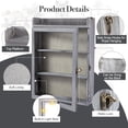 thumbnail image 5 of NestE-11x16 Shadow Box Frame with Light, Memorial Display Case with Shelves and Top Platform, Deep Memorial Shadow Box for Pet Memorial, Dog Keepsakes and Flowers, Grey, 5 of 13