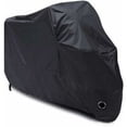 thumbnail image 1 of Fundas para motocicletas Funda impermeable para motocicleta, resistente al frío y a la intemperie, 190T, color negro, protege del polvo - L 220 x 95 x 110 cm, 1 of 5