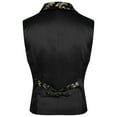 thumbnail image 3 of VBTAPA Mens Suit Vest Jacket Vintage Floral Tuxedo Vests Formal Waistcoat with Notched Lapels Black XL, 3 of 5