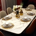 thumbnail image 5 of Set de Table Napperon Antidérapant Lavable en PVC Lot de 6 Placemat Elegants Résiste à la Chaleur pour la Cuisine Restaurant d'or-Rond, 5 of 5