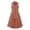 Watermelon Red, variant on Half-Zip High-Low Maxi Dress for Women Summer Sleeveless A-Line Dress with Flared Ruffled Skirt and Side Pockets for Vacation Style