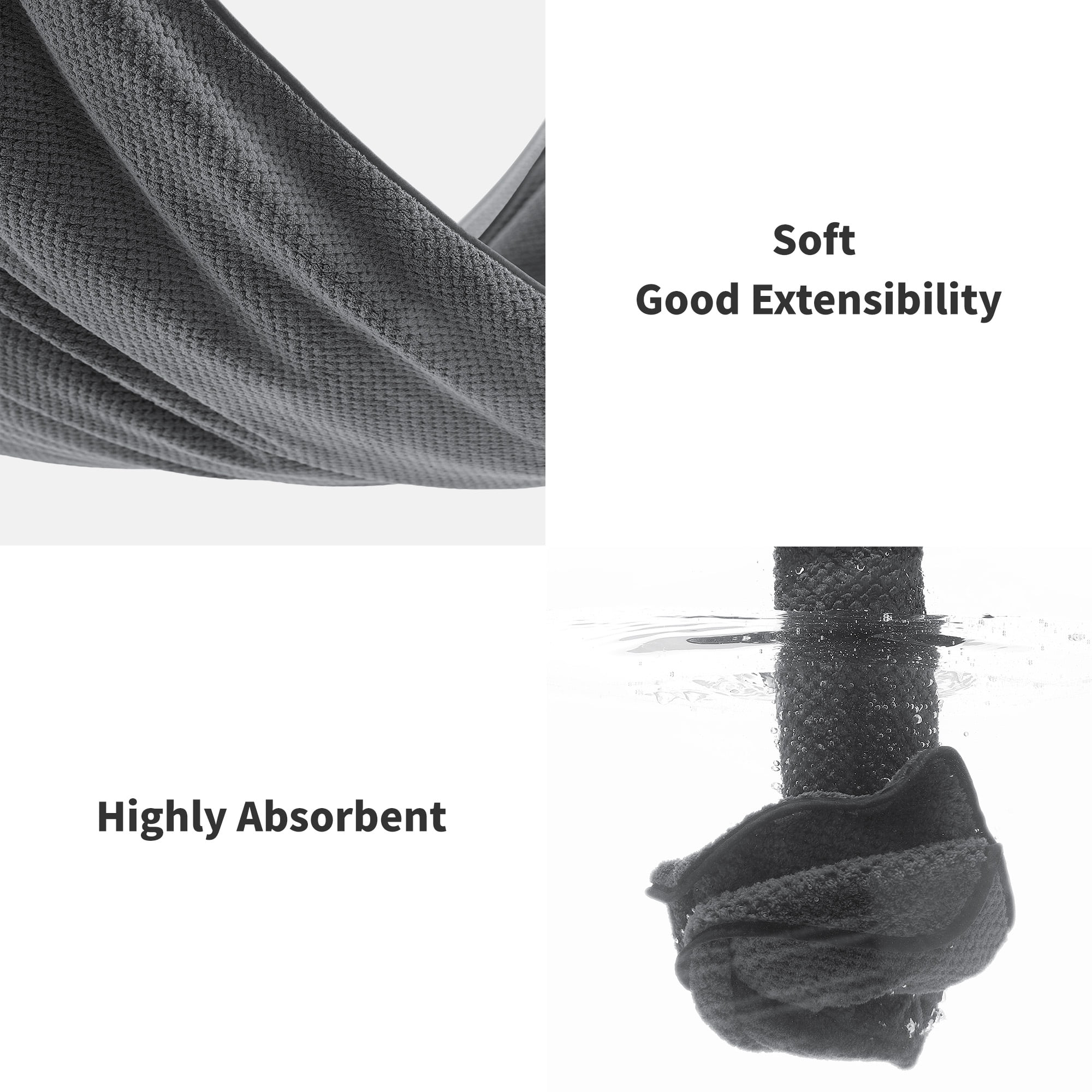 Jessy Home 4 Pack Towel Set Oversized Bath Sheet Towels 600 GSM Ultra Soft Dark Gray Bath Towels