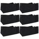 thumbnail image 4 of 6pcs Bolsa de siembra cuadrada Bolsa de control de raíces Vegetales Planta Bolsa de vivero de flores Galón Plantador de invernadero Herramienta de jardín (Tamaño mediano negro), 4 of 6